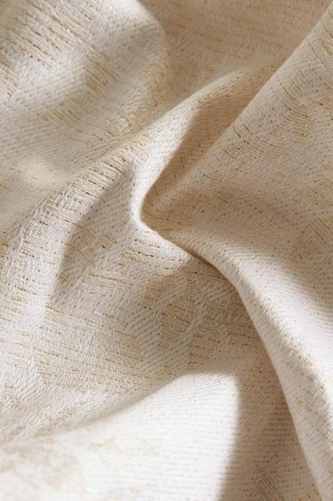 LOT DE SERVIETTES DE TABLE EN COTON À MOTIF FLEURI ENCADRÉ NOËL (LOT DE 2) - Or de Zara - Image 3