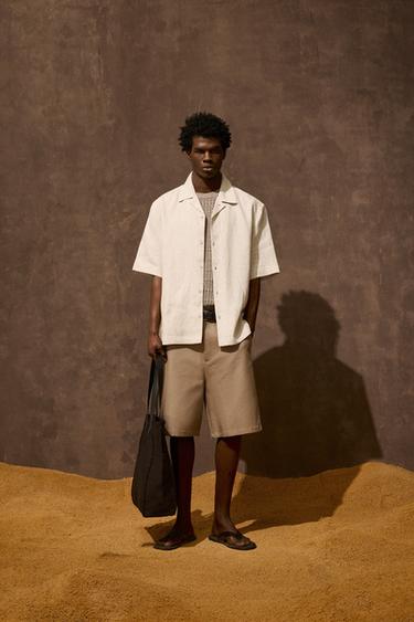 HEMD AUS 100 % LEINEN - Hellbeige von Zara - Bild 0