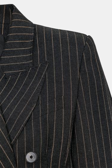 ZW COLLECTION PINSTRIPE BLAZER DRESS - Grey by Zara - Image 6