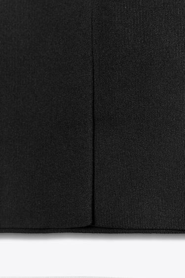 JUPE MIDI EN MAILLE - Noir de Zara - Image 7