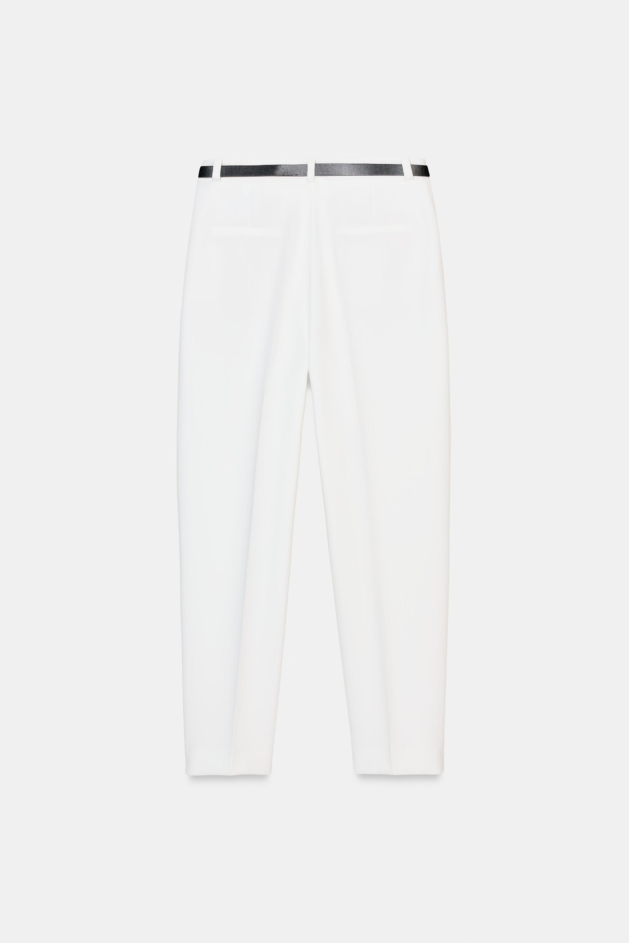 BELTED ANKLE PANTS