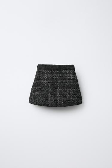 SHINY KNIT SKIRT - Anthracite Grey by Zara - Image 1