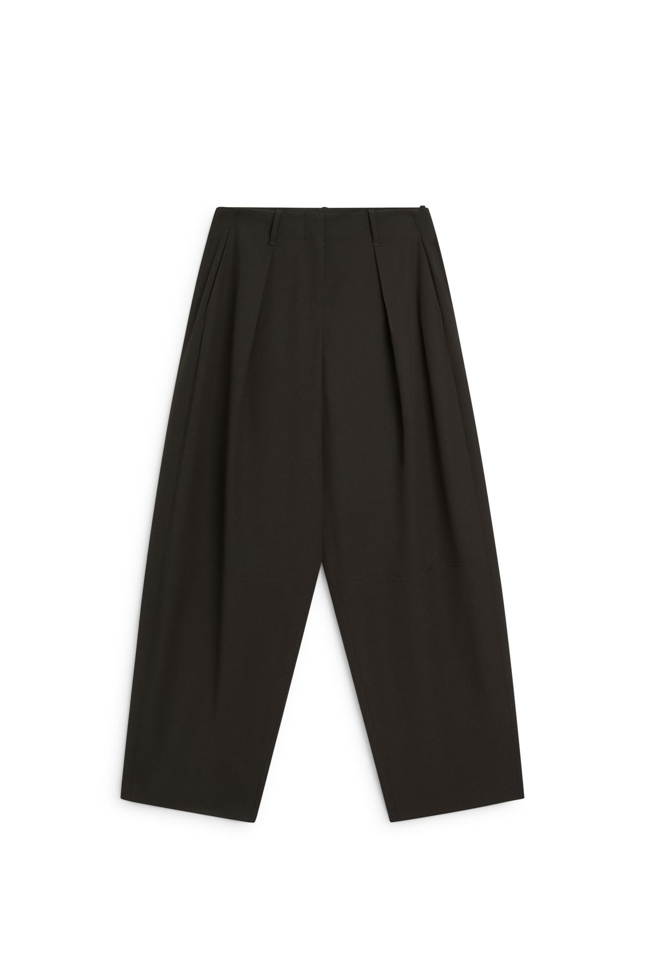 Barrel fit pants with seam detail - LIMITED EDITION — Dark brown