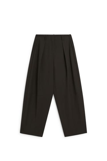 Barrel fit pants with seam detail - LIMITED EDITION — Dark brown 2