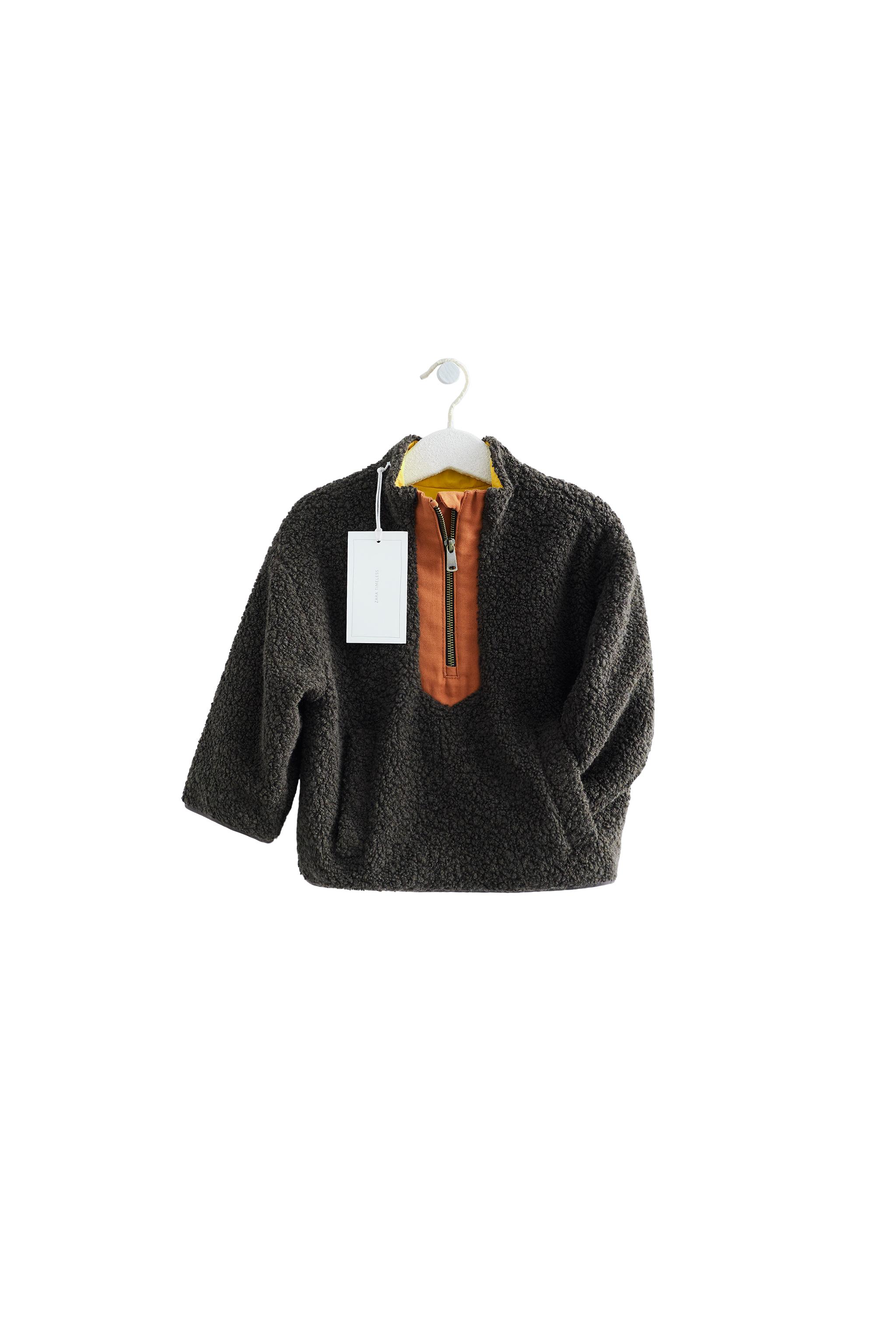ZARA TIMELESS - WOOL-BLEND SHEARLING SWEATSHIRT - Brown / Taupe