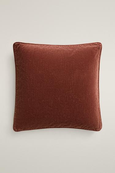 VELVET CUSHION COVER - Brick by Zara - Image 0