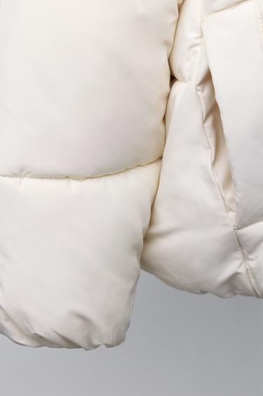 HOODED PADDED JACKET - Ecru by Zara - Image 5