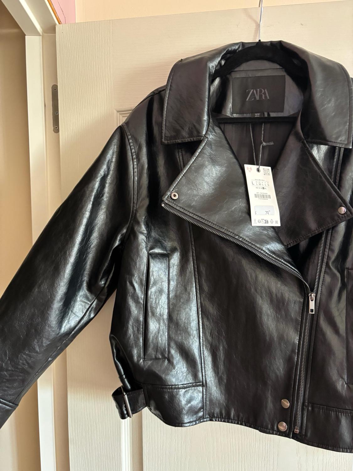 ZW COLLECTION LEATHER EFFECT JACKET - Image 5