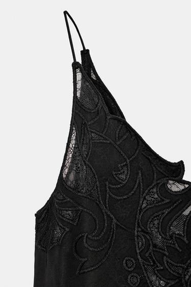 TOP EN DENTELLE ZW COLLECTION - Noir de Zara - Image 7