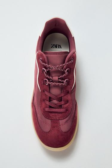 ZAPATILLAS DEPORTIVAS COMBINADAS - Rojo Burgundy de Zara
