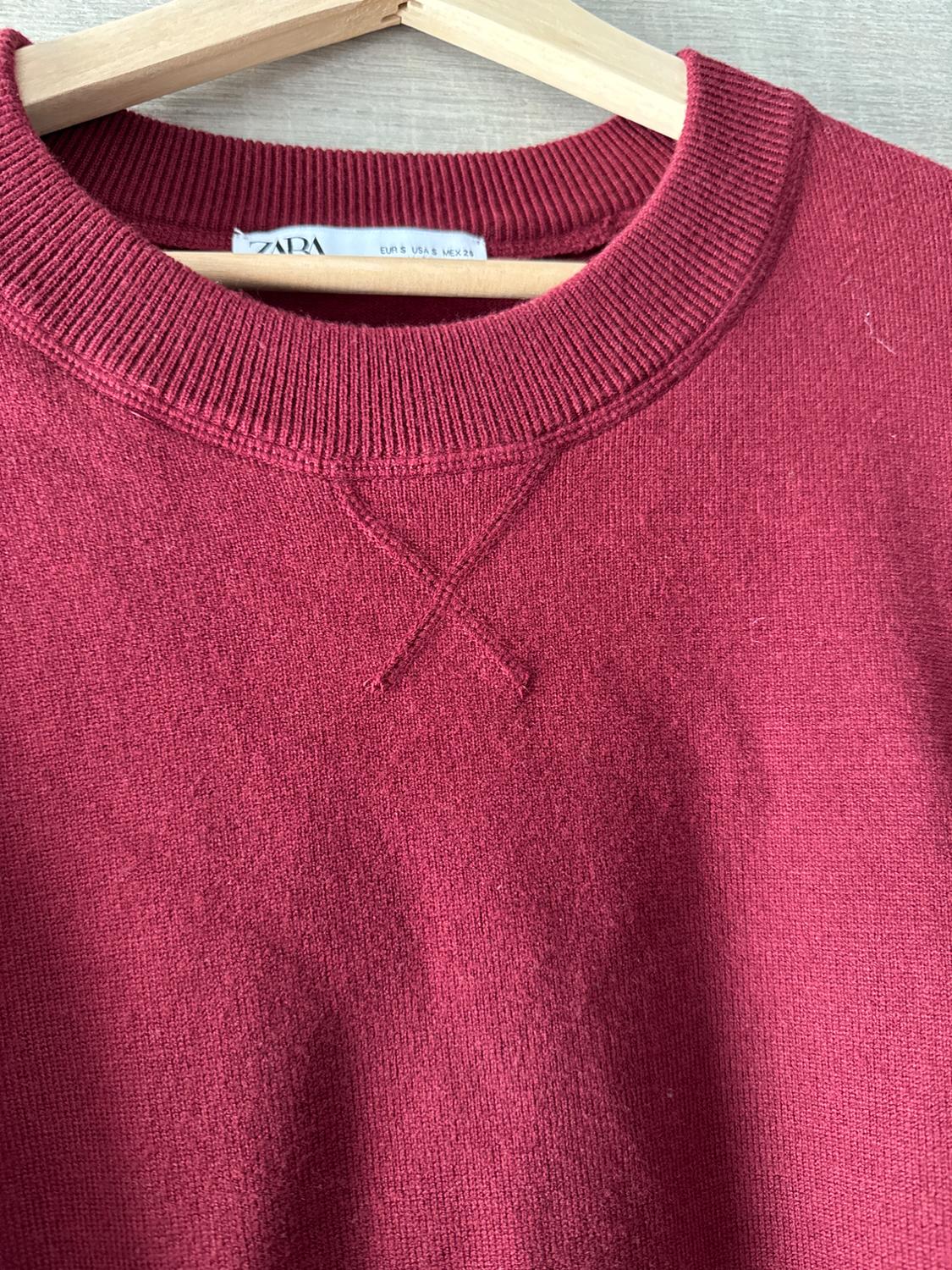 BASIC PLAIN KNIT SWEATSHIRT - Image 3