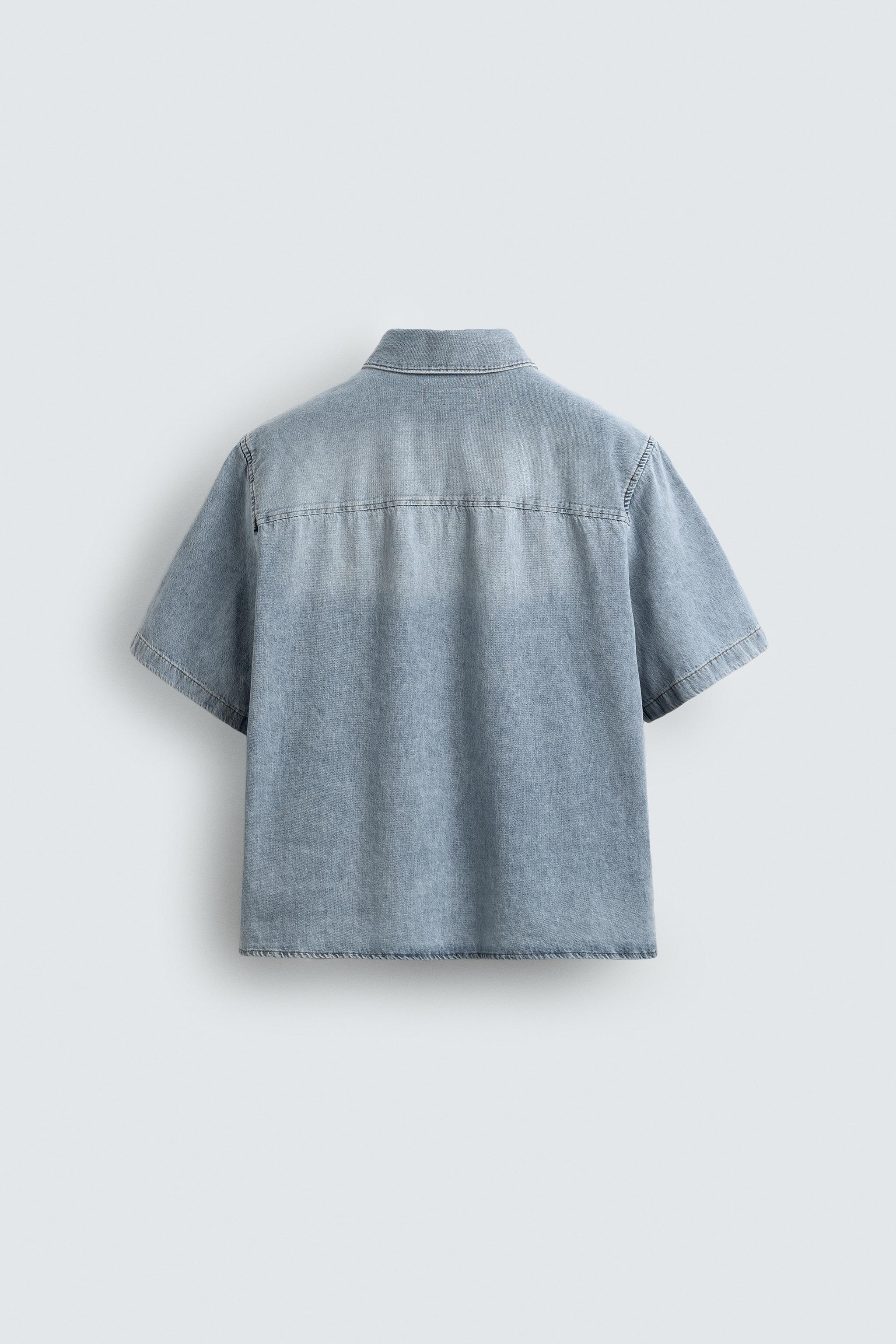 CHEMISE COUPE CARRÉE EN DENIM LÉGER
