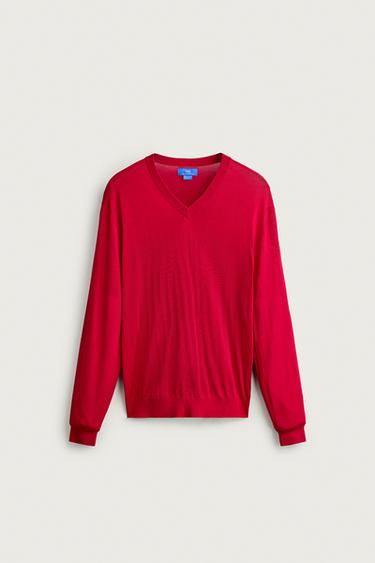 Zara LIGHTWEIGHT 100% SILK JUMPER AARON LEVINE X ZARA - Red
