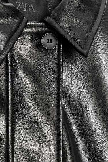 BLOUSON BOMBER EN MATIÈRE SYNTHÈTIQUE - Noir de Zara - Image 8