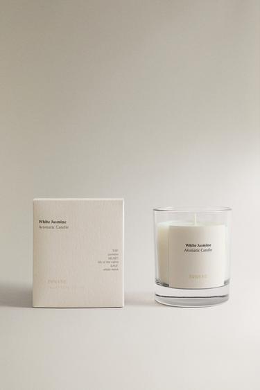 (200 G) VONNÁ SVÍČKA WHITE JASMINE - Bílá od Zara - Obrázek 0