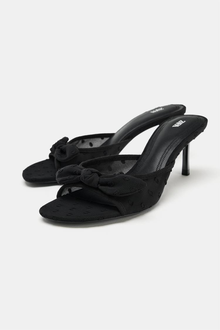 Sandalias de tacón de malla 5