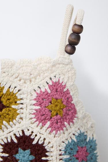 ROBE EN MAILLE CROCHET ET FANTAISIE - Multicolore de Zara - Image 2
