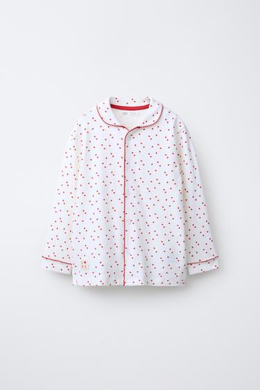 6-14 ANS/ PYJAMA À CŒURS - Écru de Zara - Image 1