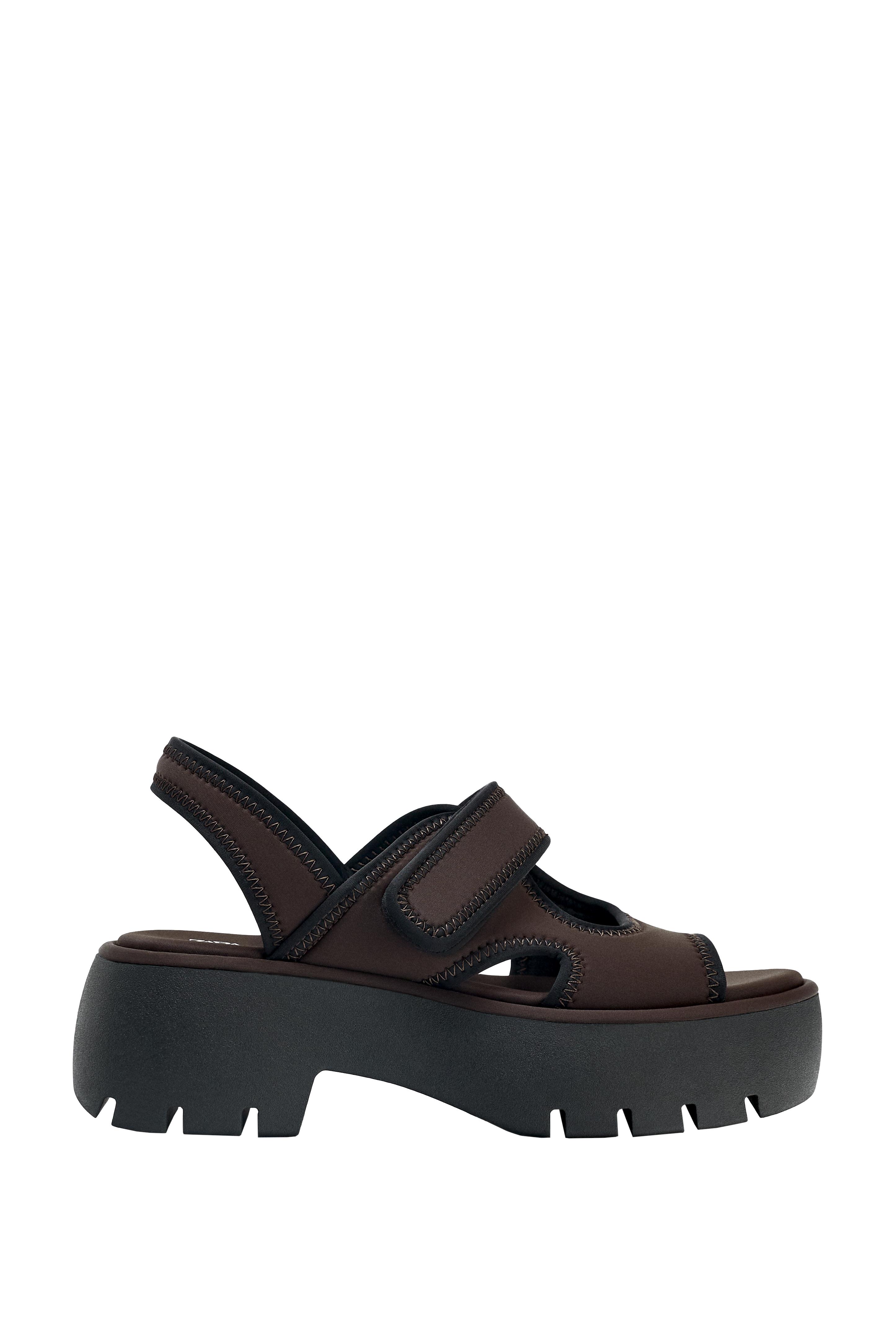 ギザギザソール スポーツサンダル - ブラウン | ZARA Japan / 日本