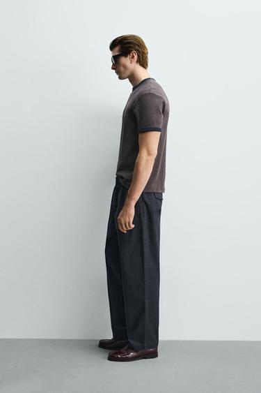 WASHED RELAXED FIT TROUSERS - Grey / Blue by Zara - Image 3