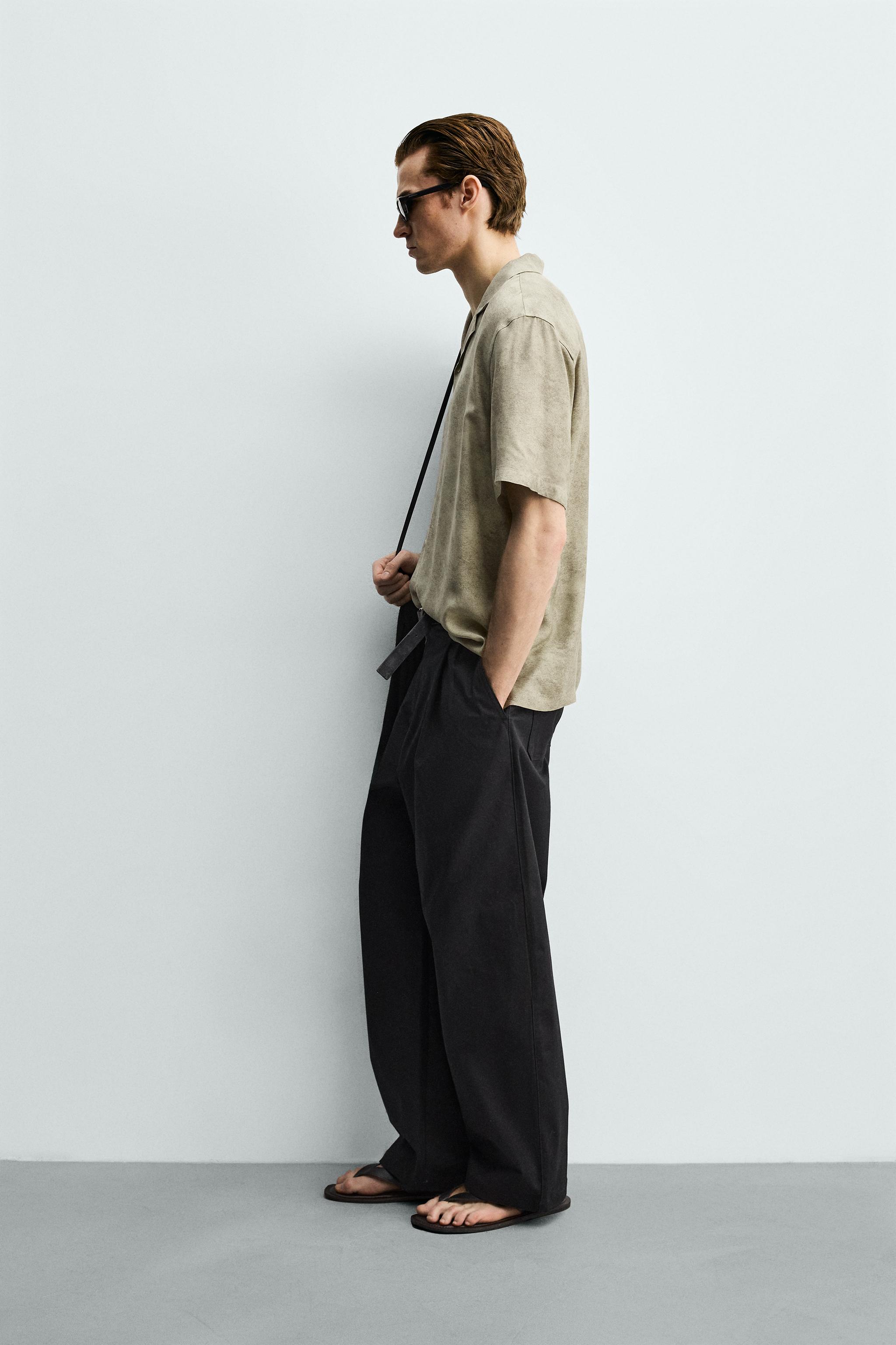 RELAXED FIT SATIN EFFECT SHIRT
