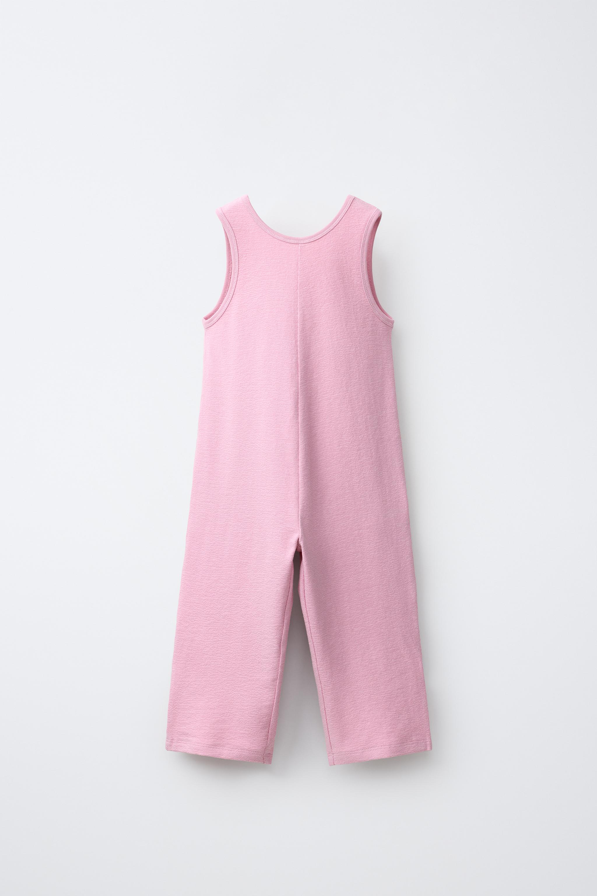 PLAIN JUMPSUIT — Pastel pink