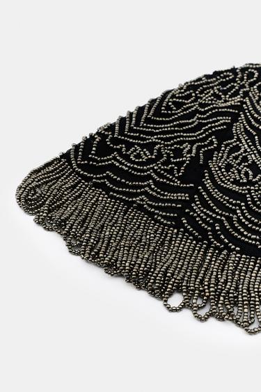 CASQUETTE FANTAISIE ET FRANGES - Noir de Zara - Image 1