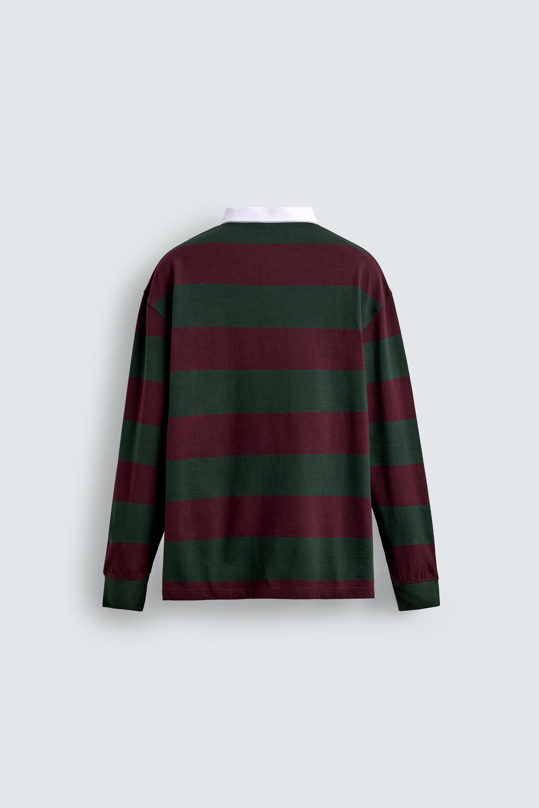 STRIPED PATCH POLO SHIRT