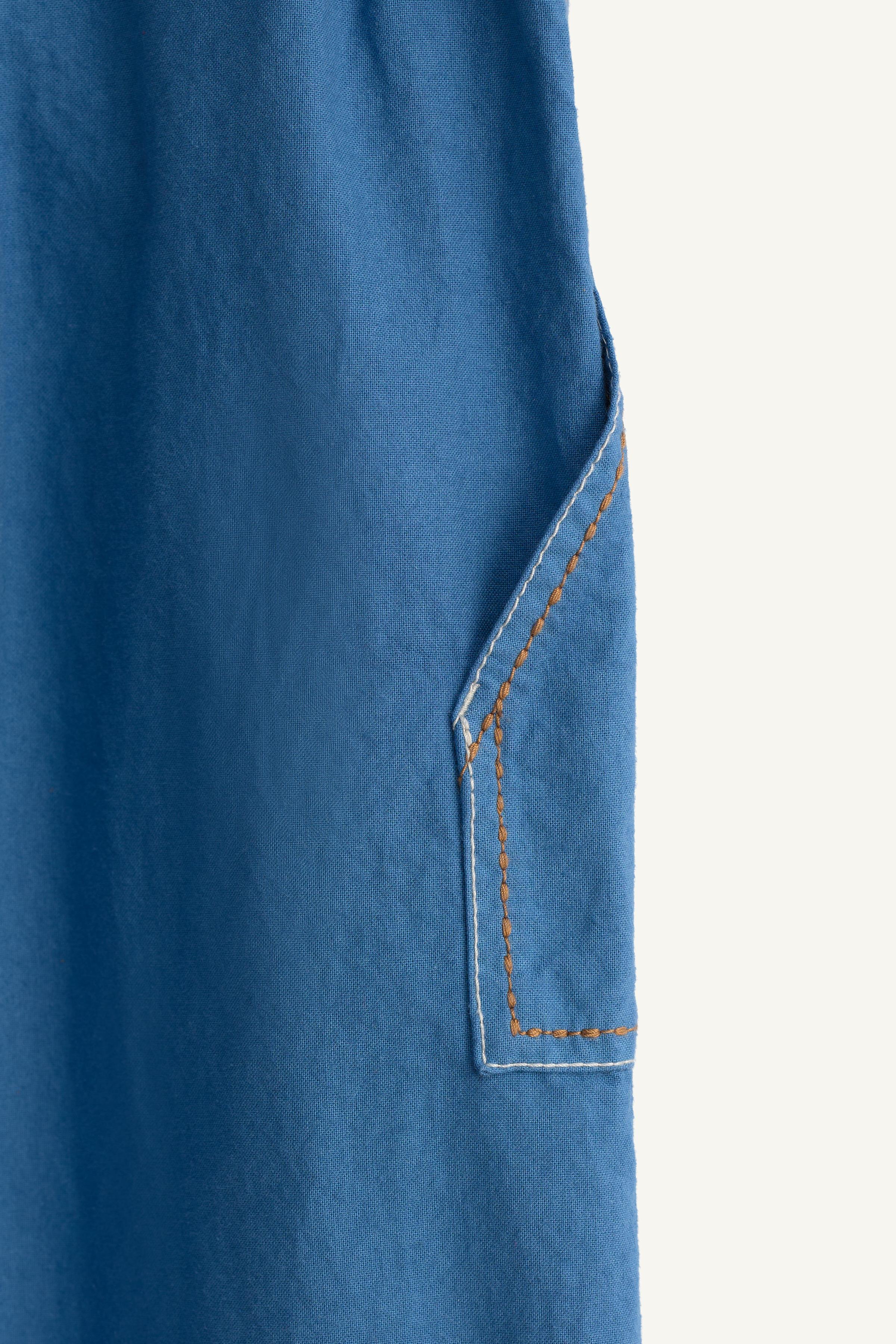 LIMITED EDITION PANTS WITH CONTRAST TOPSTITCHING - Blue / Indigo