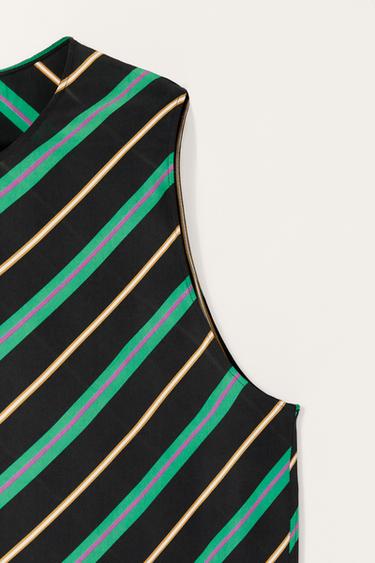 CHEMISE TANK À RAYURES ÉDITION LIMITÉE - Noir / Vert de Zara - Image 5