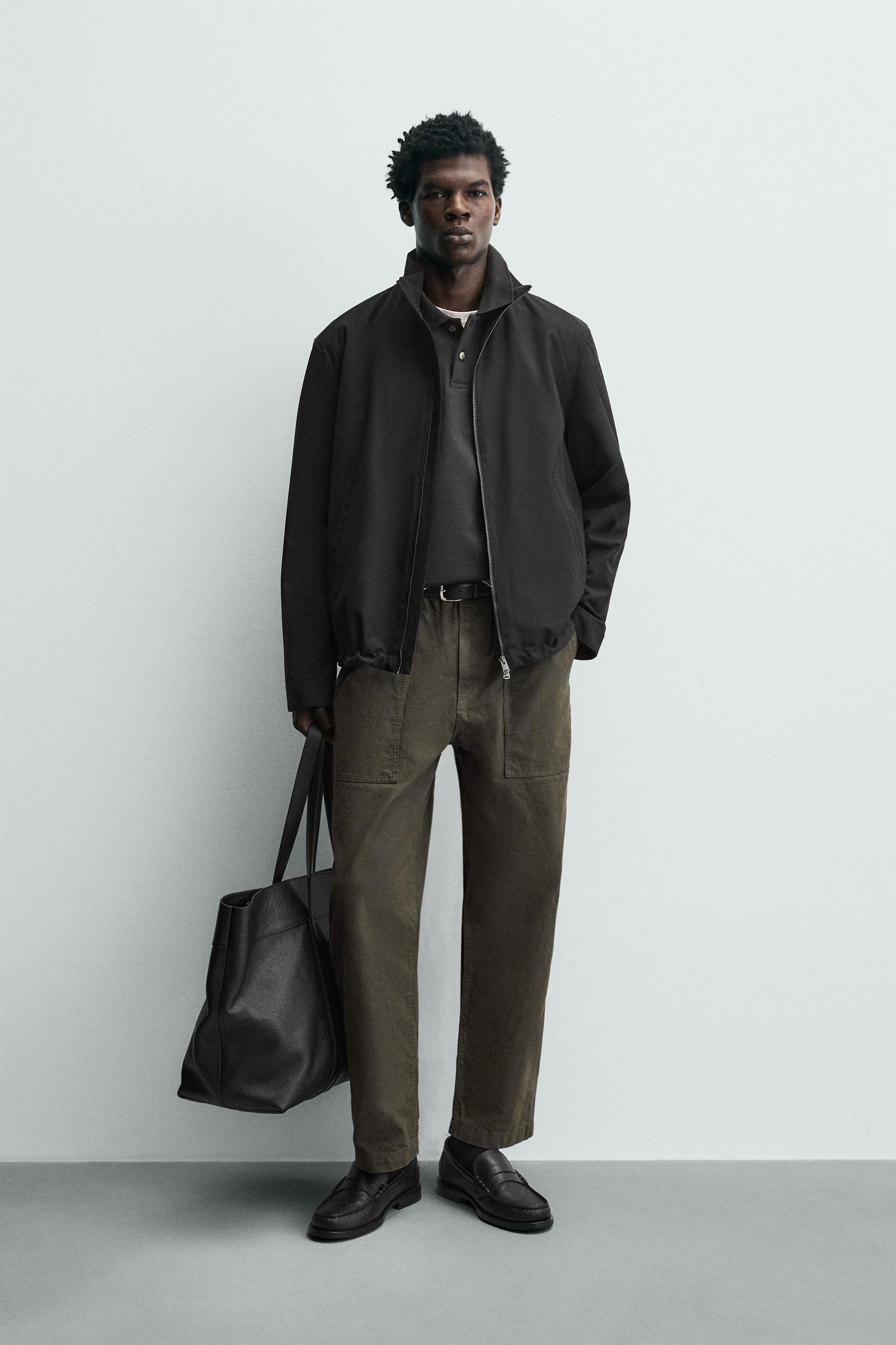 38000→ レギュラーフィット軽量オーバーシャツ - ブラック | ZARA Japan / 日本