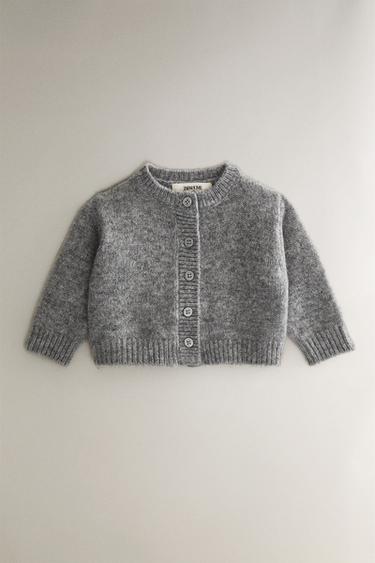 CASHMERE BABY CARDIGAN - Grey by Zara - Image 0