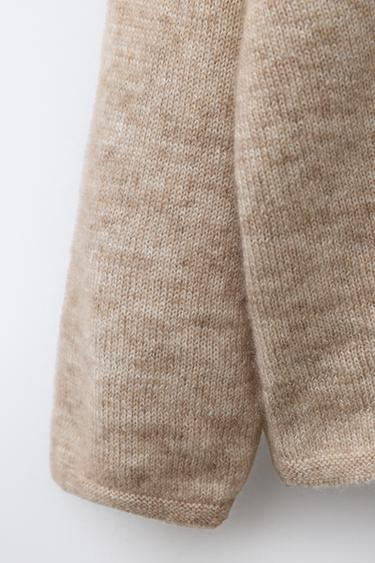 ВОВНЯНО-КАШЕМІРОВИЙ СВЕТР - Глинястий колір засмаги Zara