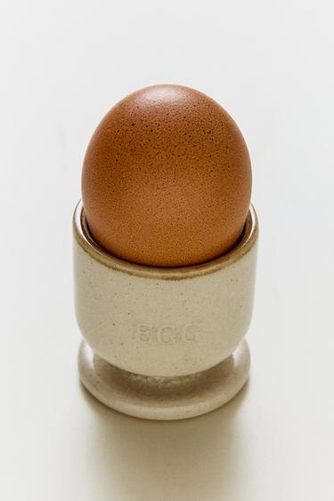 Zara ČAŠICA ZA JAJE OD GRES KERAMIKE – siva / bež