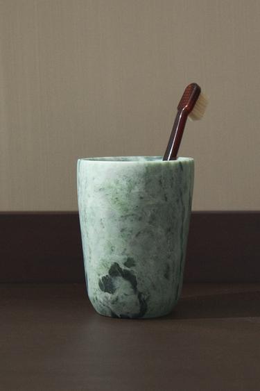 GREEN MARBLE TOOTHBRUSH HOLDER - Greens by Zara - Image 4
