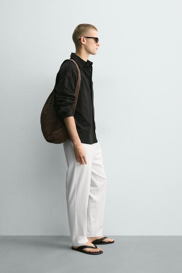 PANTALON JOGGER À TAILLE CONFORTABLE - Blanc de Zara - Image 3