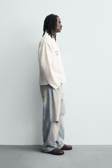 PRINTED SLOGAN T-SHIRT - White by Zara - Image 3