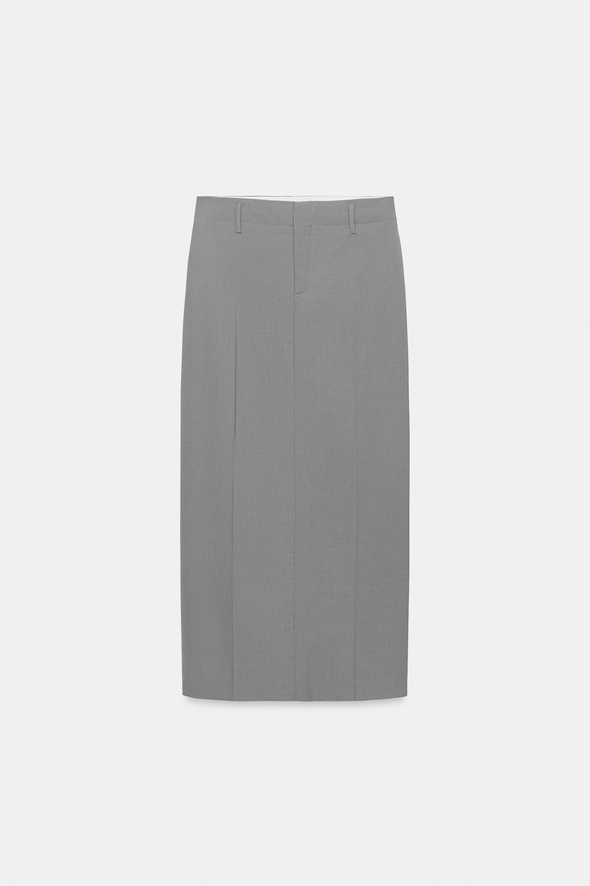 Женские юбки Zara MIDI SKIRT WITH BELT LOOPS — фото 9