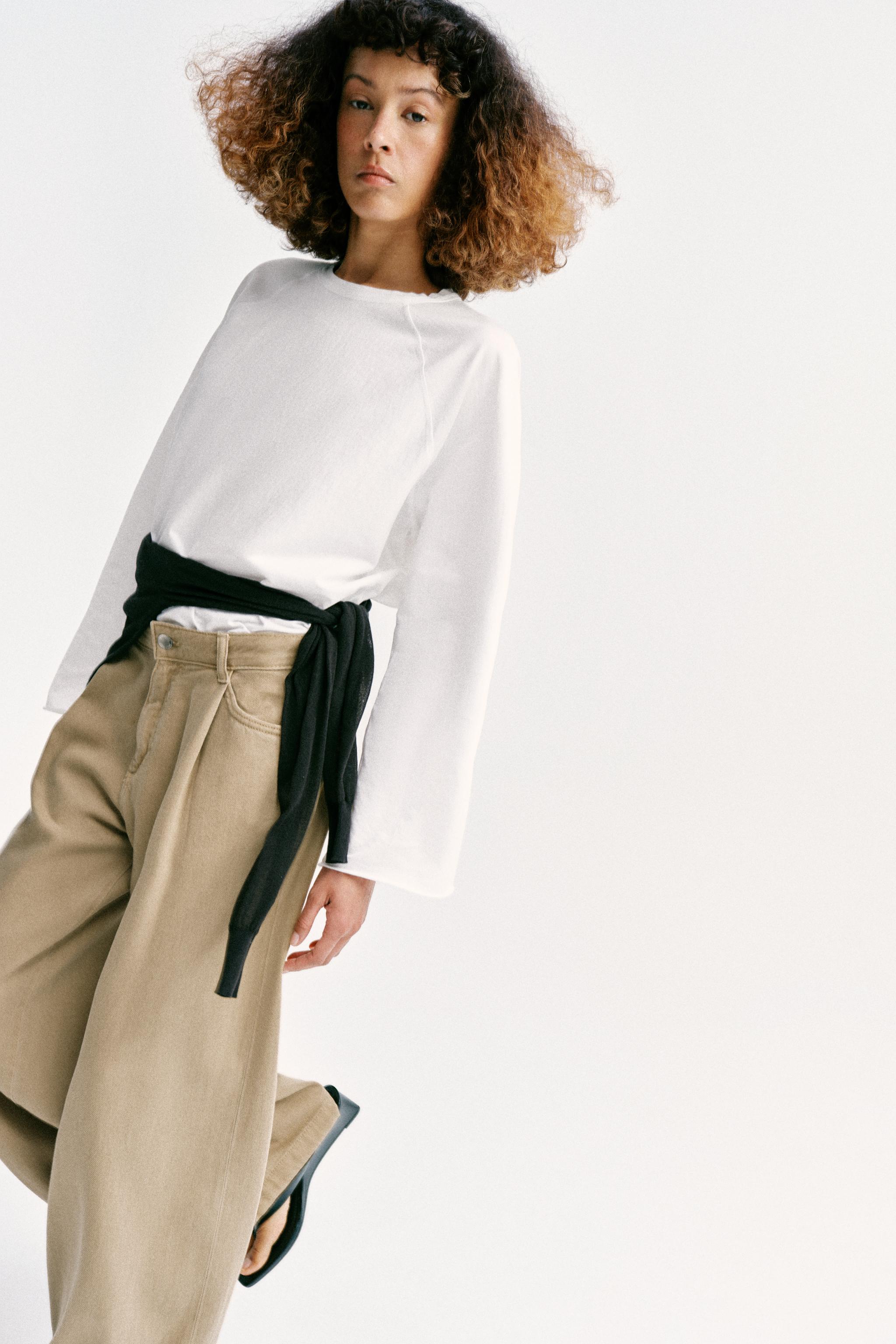 Z1975 HIGH WAIST WIDE LEG JEANS WITH DARTS