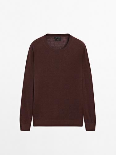 Zara Lightweight 100% linen knit sweater - white