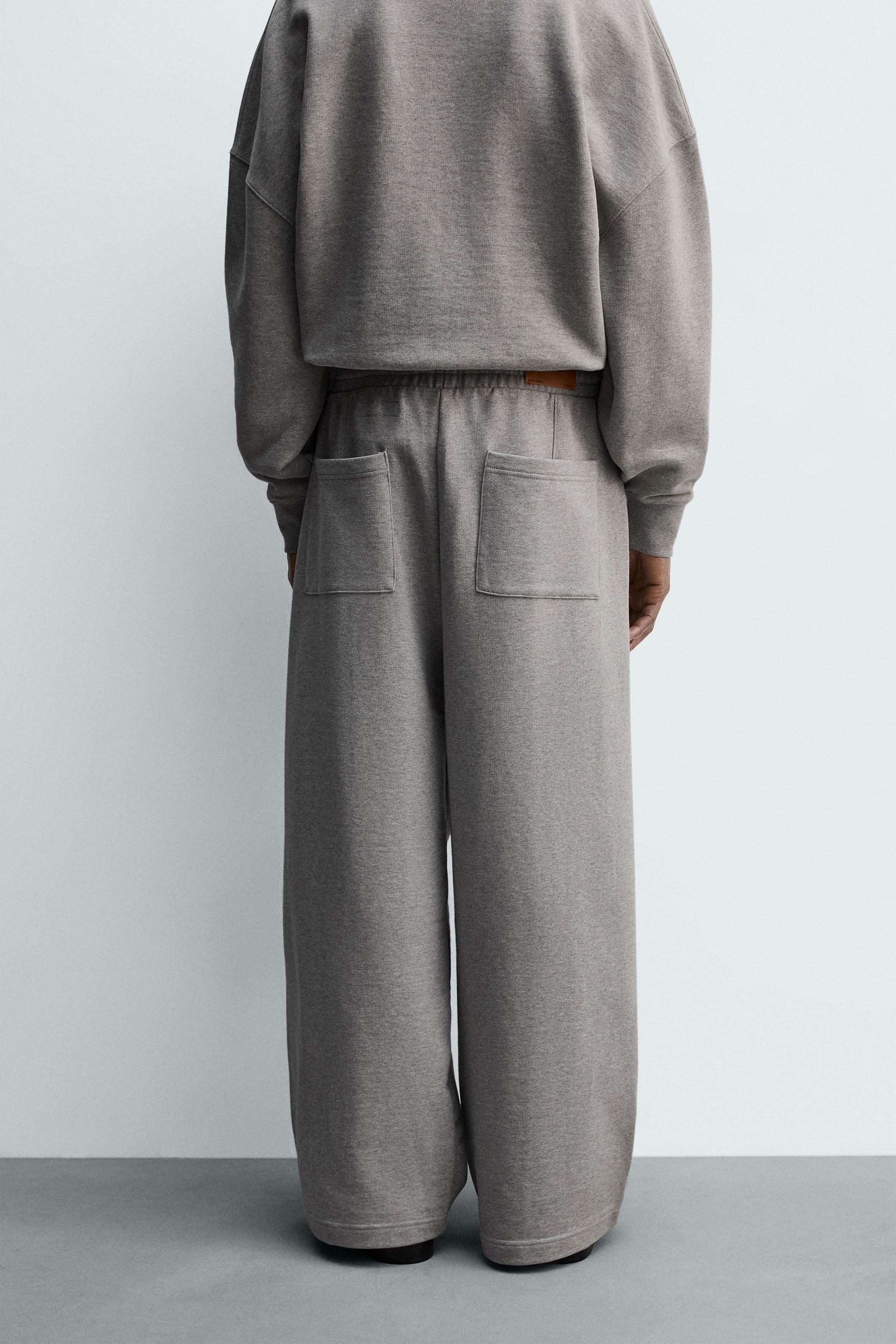 WIDE FIT PANTS WITH SEAMS
