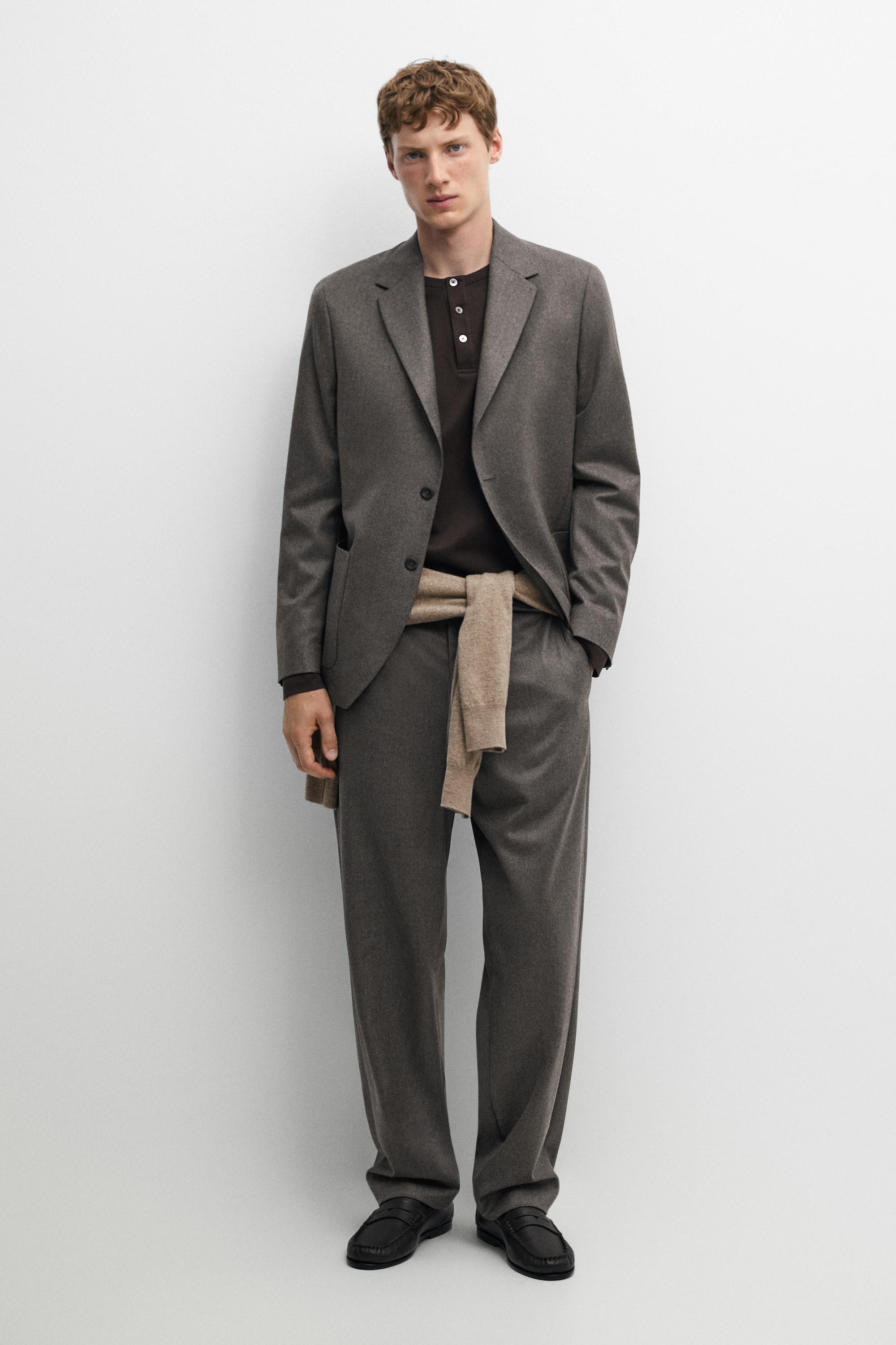 100% wool suit blazer — Mink