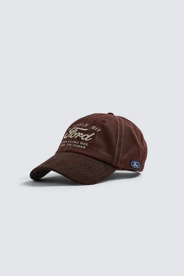 FORD © EMBROIDERED SLOGAN CAP - Brown by Zara