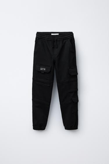 Zara MULTI-POCKET PANTS - Black