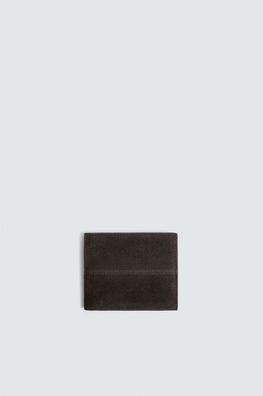 Zara LEATHER WALLET - Brown