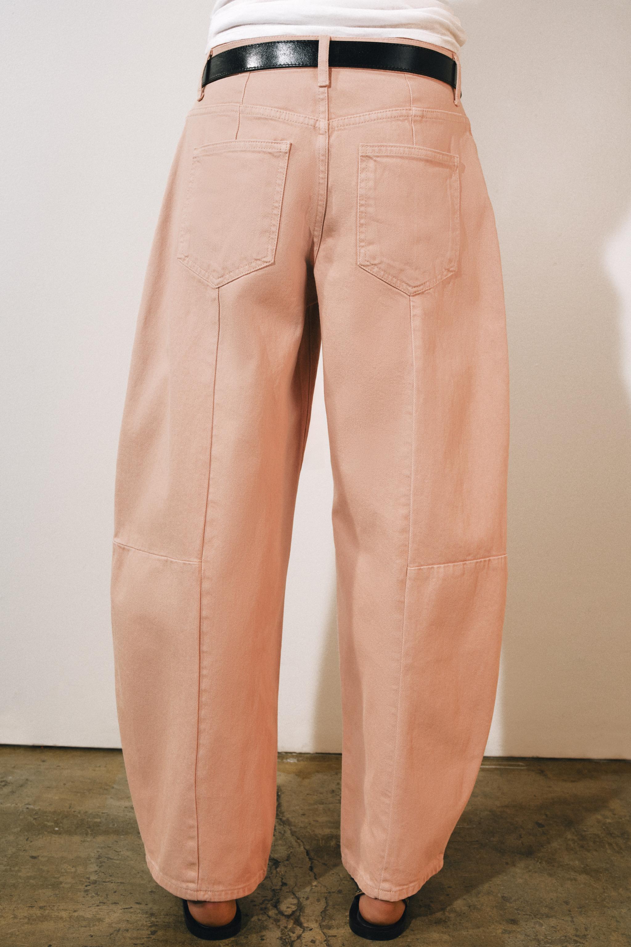 Женские джинсы Zara ZW COLLECTION MID-RISE BARREL PATCHWORK JEANS — фото 3