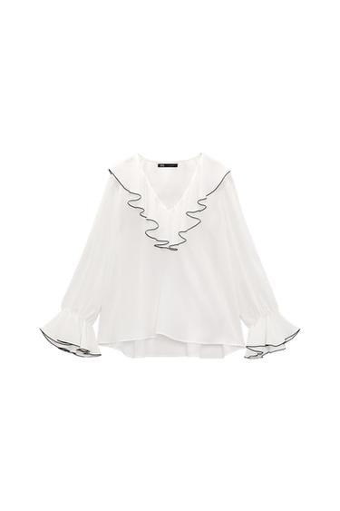 DOUBLE RUFFLE SHIRT