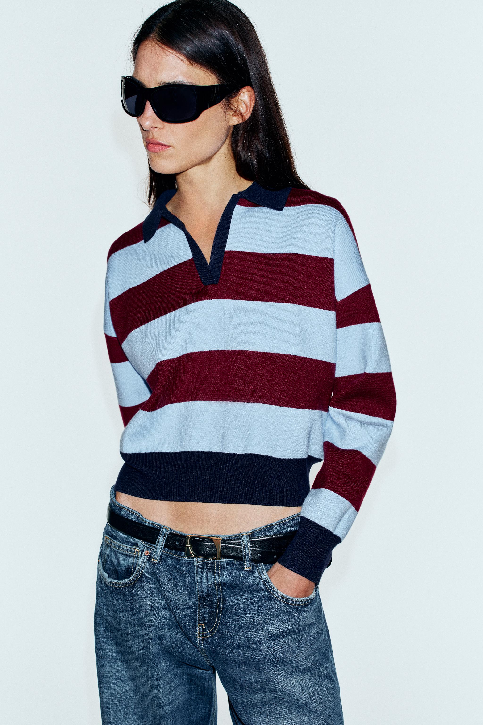 Striped Knit Polo by Zara