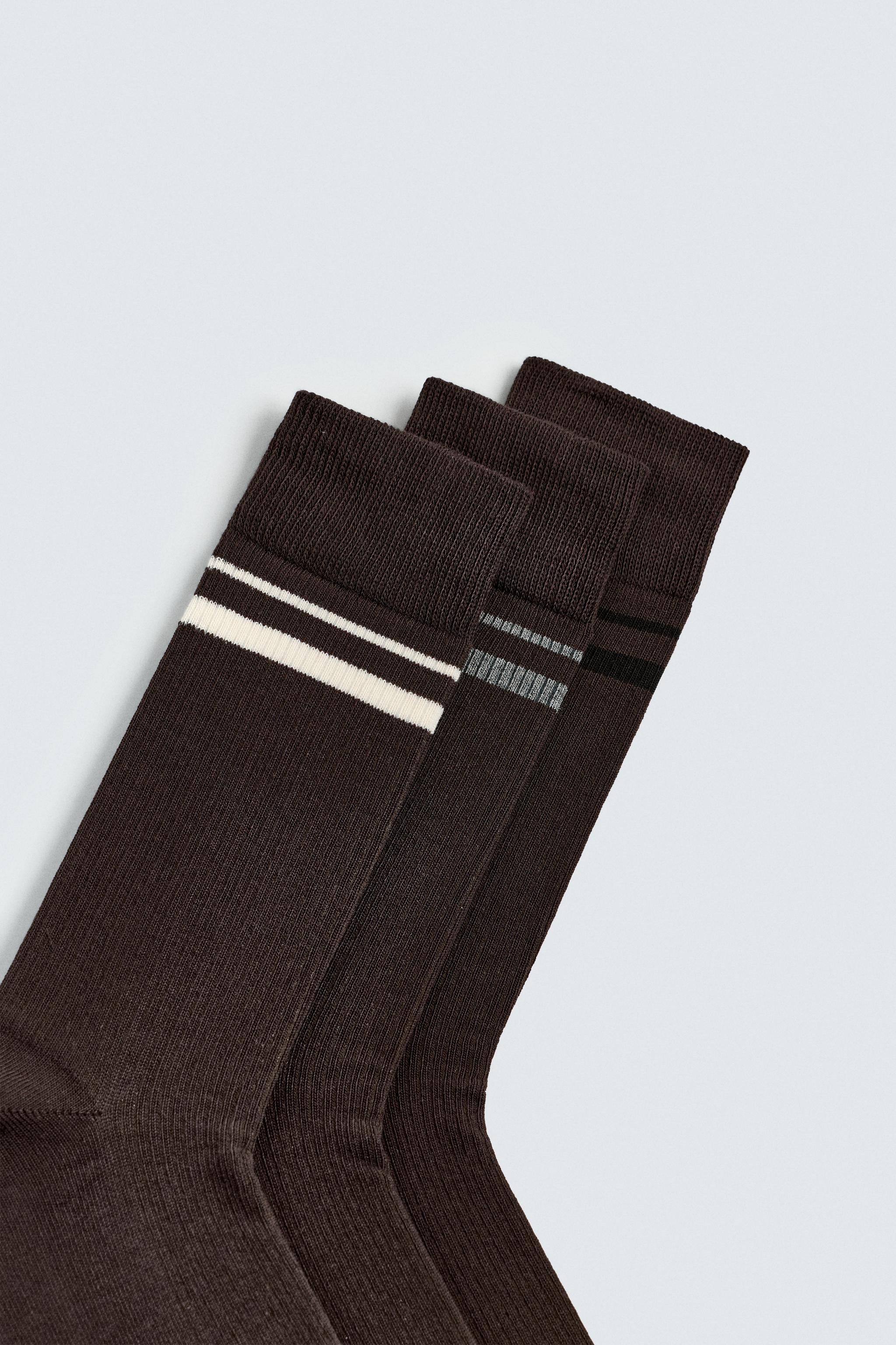 LOT DE 3 PAIRES CHAUSSETTES À BANDES