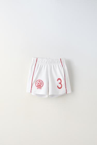 FUTBOL UCHUN KASHTALI BERMUDA SHORTIK - Oq Zara tomonidan - Tasvir 0